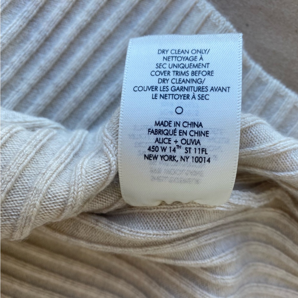 Alice + Olivia Cream Midi Dress with Gold Accents - Picture 13 of 16